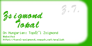 zsigmond topal business card